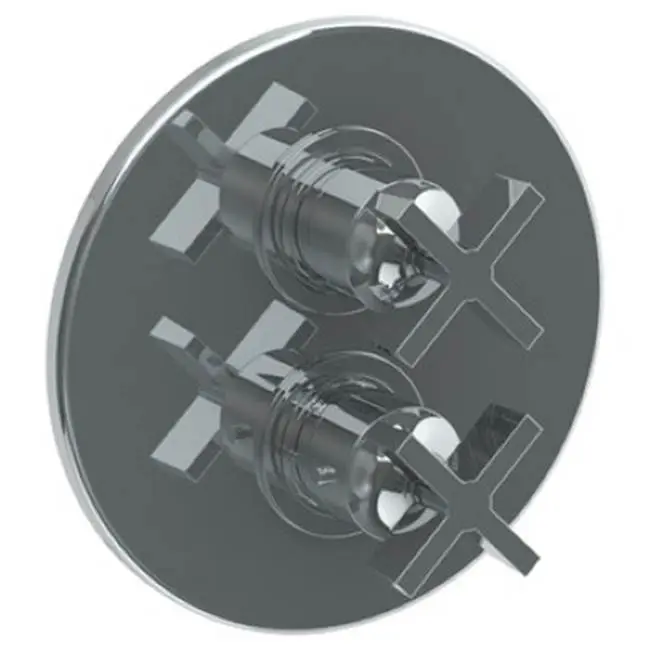 Wall Mounted Thermostatic Shower Trim with built-in control, 7 1/2" dia.