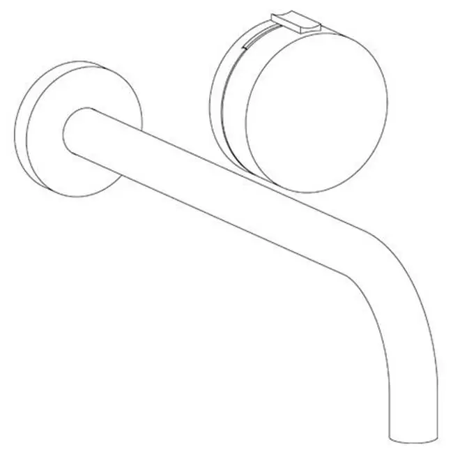 Wall Mounted Mini Thermostatic Shower Trim with built-in control, 3 1/2"