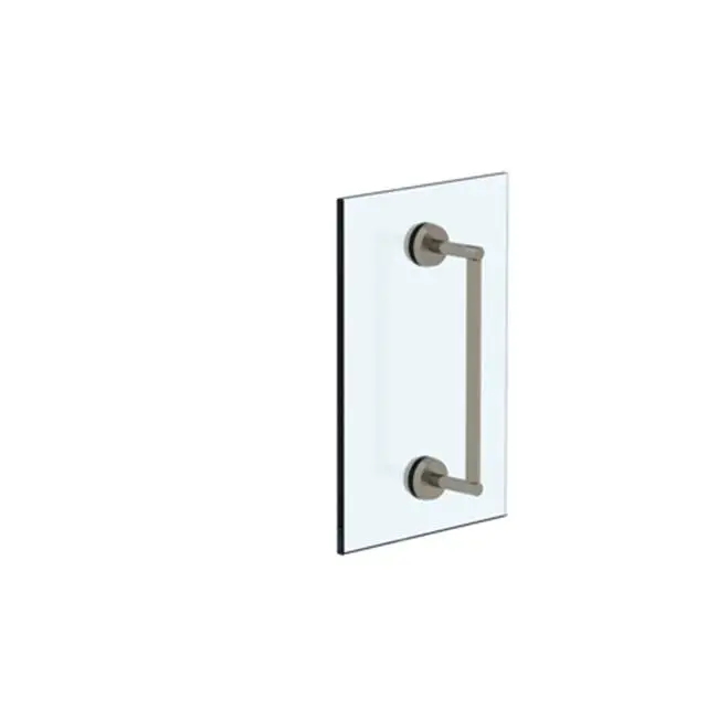 Blue 18" Shower Door Pull / Glass Mount Towel Bar