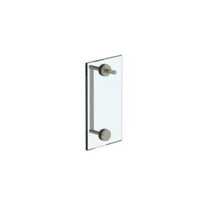 Blue 18" Shower Door Pull With Knob / Glass Mount Towel Bar with Hook
