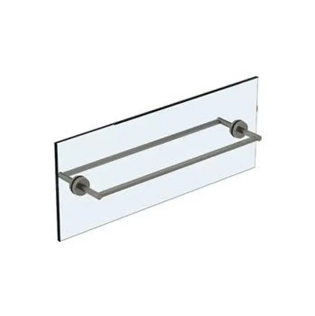 Blue 24" Double Shower Door Pull / Glass Mount Towel Bar