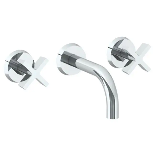 Wall Mounted 3 Hole Lavatory Set with 6" spout