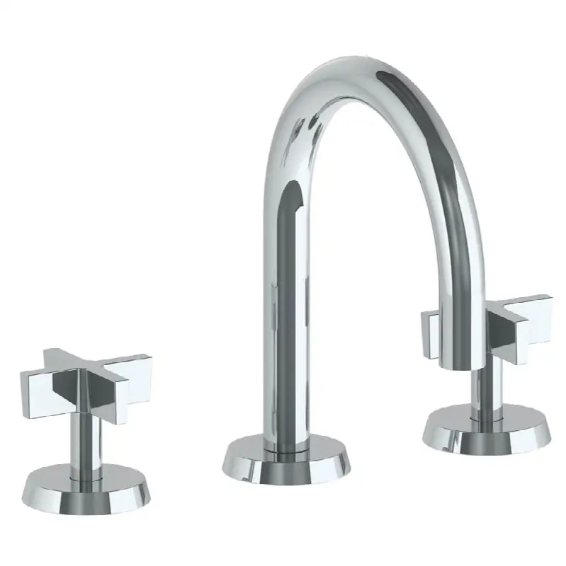 Deck Mounted 3 Hole Gooseneck Spout Lavatory Set