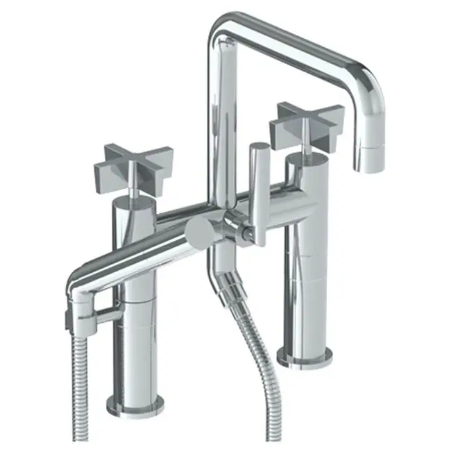 Deck Mounted Square Exposed Bath Set with Hand Shower