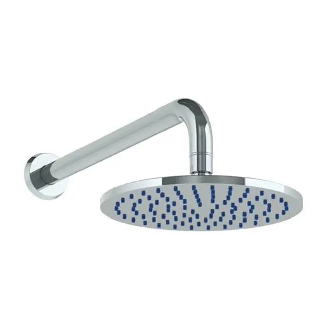 Wall Mounted Showerhead, 8" dia with 14" Arm and Flange
