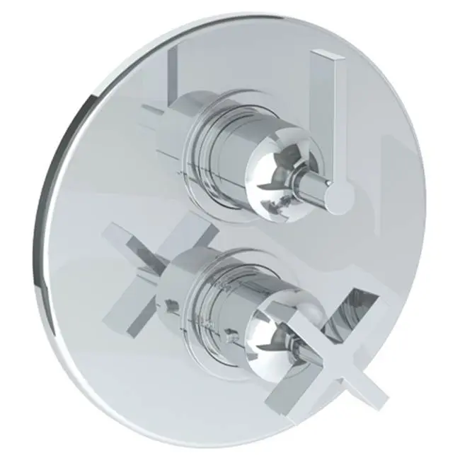 Wall Mounted Thermostatic Shower Trim with built-in control, 7 1/2" dia.