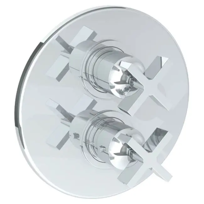 Wall Mounted Thermostatic Shower Trim with built-in control, 7 1/2" dia.
