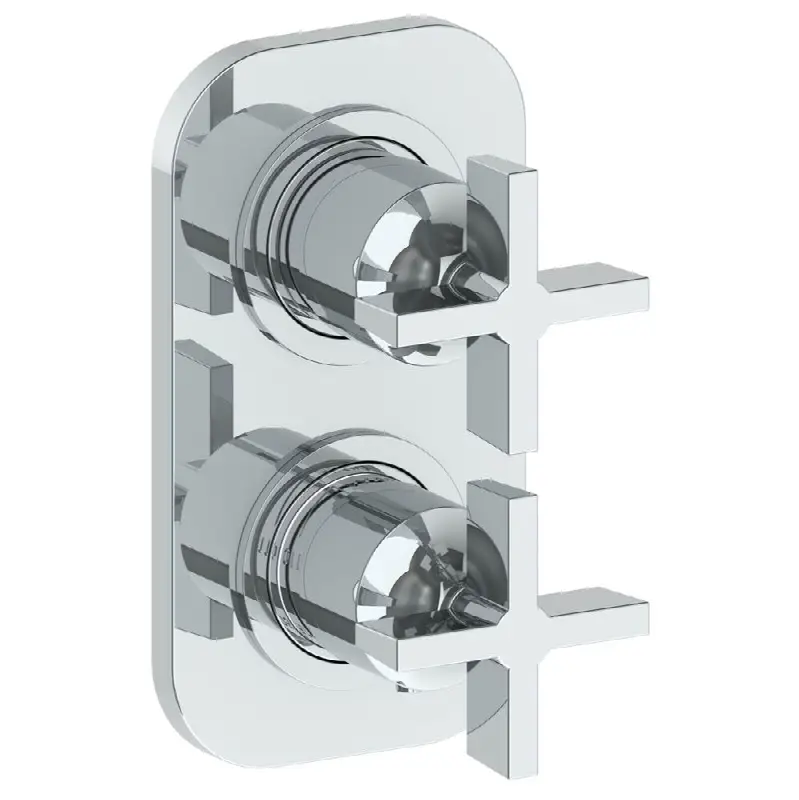 Wall Mounted Mini Thermostatic Shower Trim with built-in control, 3 1/2"