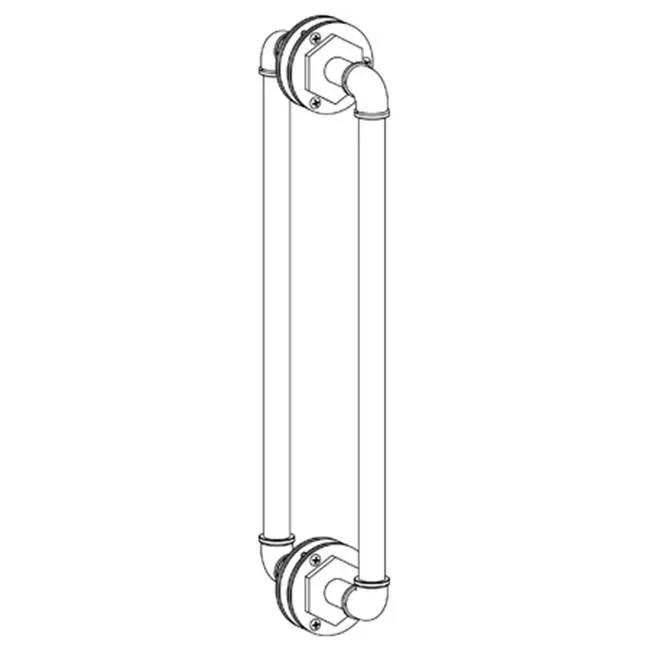 Elan Vital 12" Double Shower Door Pull / Glass Mount Towel Bar