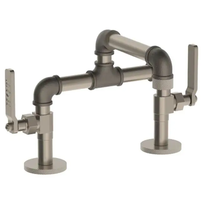 Deck Mounted Bridge Lavatory Set with 6.5" Spout