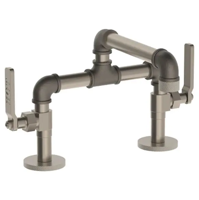 Deck Mounted Bridge Lavatory Set with 7.5" spout