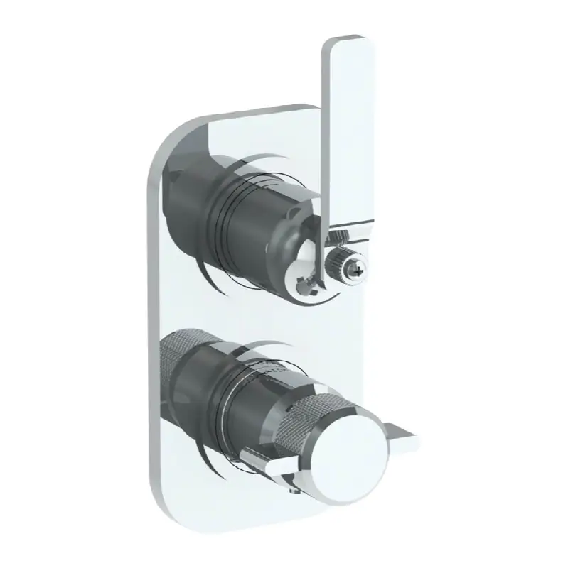 Wall Mounted Mini Thermostatic Shower Trim with built-in control, 3 1/2"