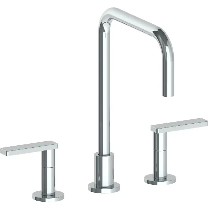 Deck Mounted 3 Hole Square Top Kitchen Faucet