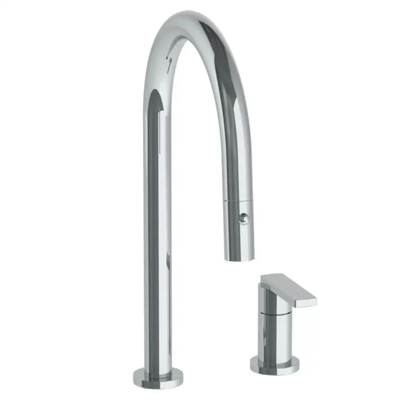 2 Hole Kitchen Faucet with Pull Down Spray