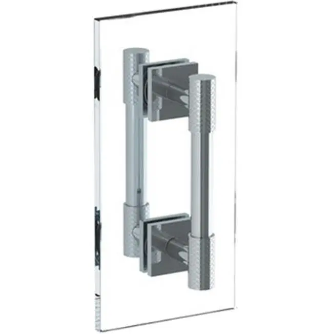 Lily 18" Double Shower Door Pull/ Glass Mount Towel Bar