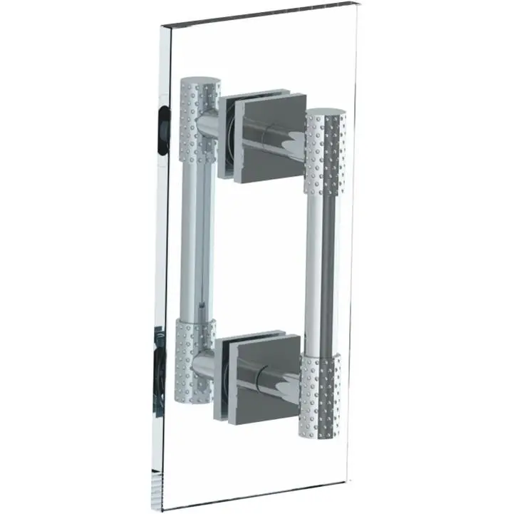 Lily 6" Double Shower Door Pull/ Glass Mount Towel Bar