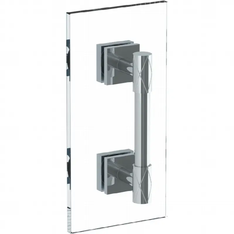 Lily 6" Shower Door Pull/ Glass Mount Towel Bar