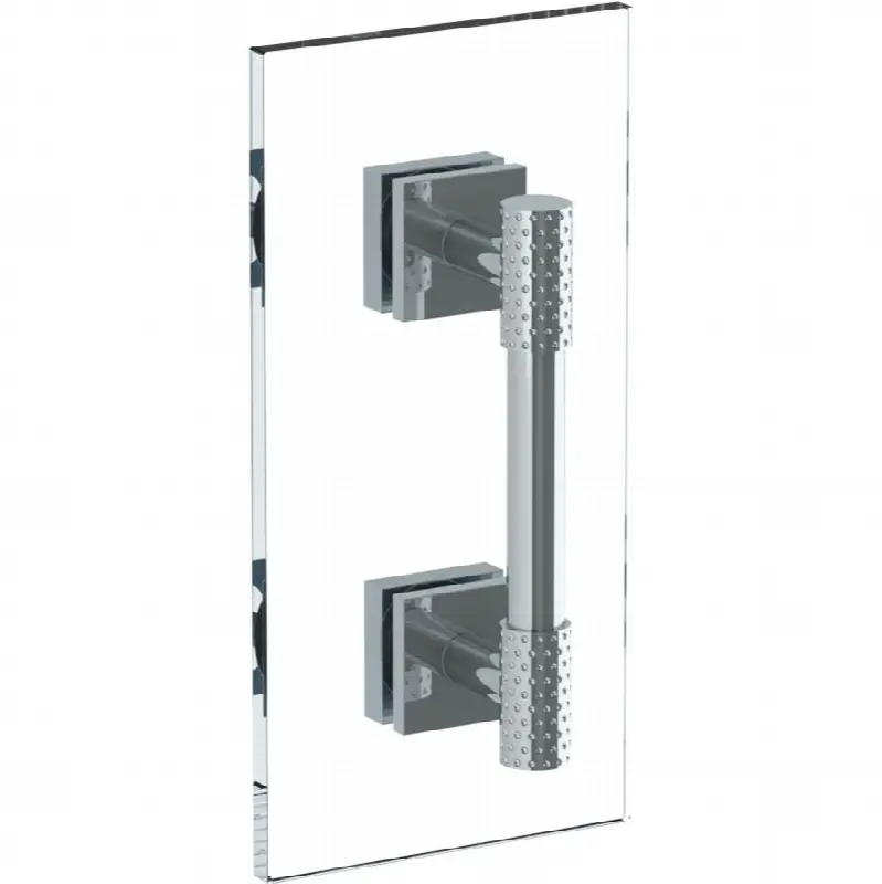 Lily 6" Shower Door Pull/ Glass Mount Towel Bar