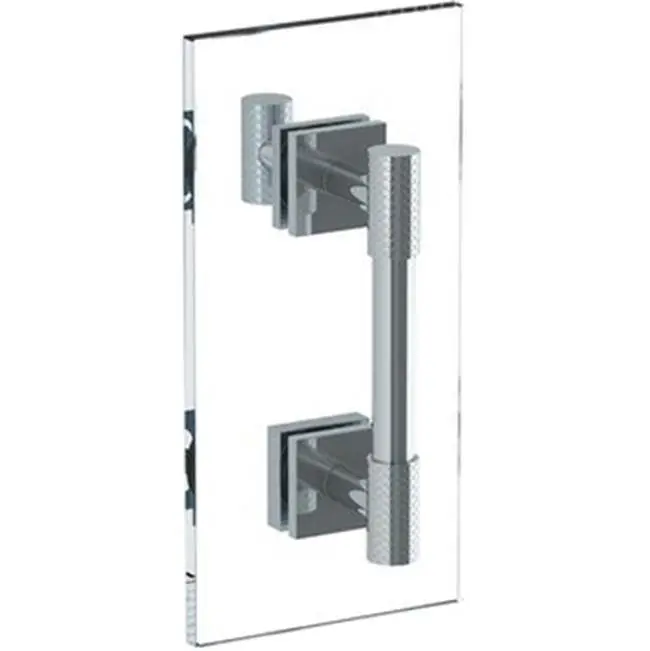 Lily 6" Shower Door Pull with Knob/ Glass Mount Towel Bar with Hook