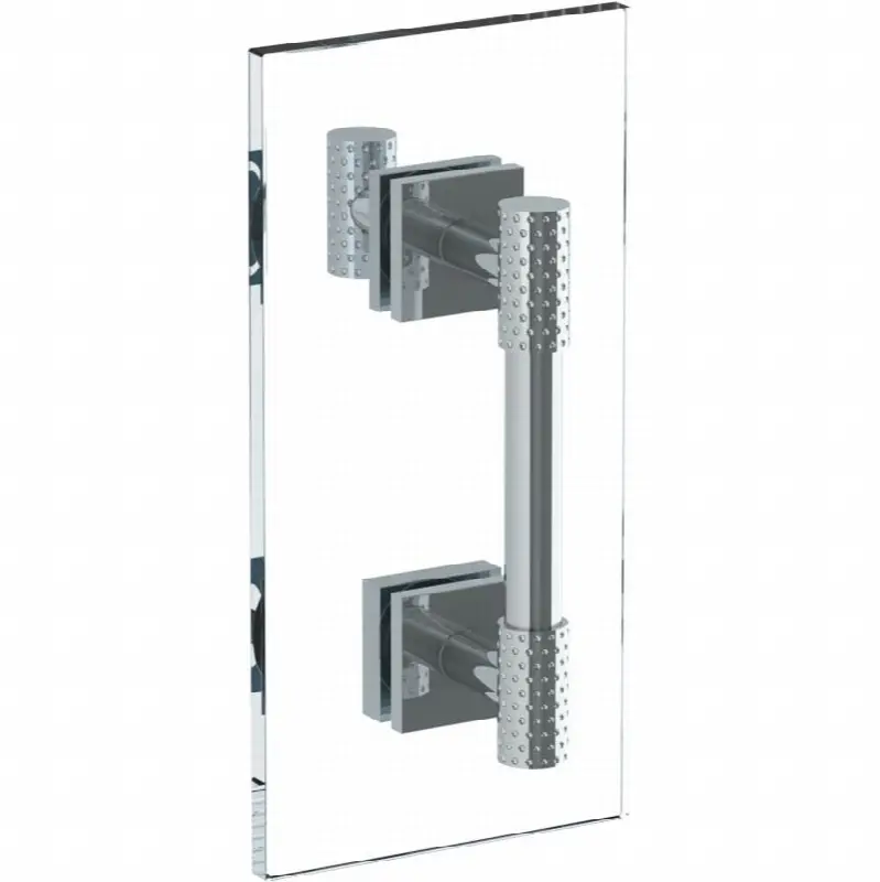Lily 6" Shower Door Pull with Knob/ Glass Mount Towel Bar with Hook