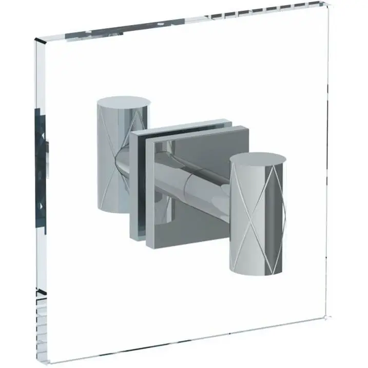 Lily Double Shower Door Knob/ Glass Mount Hook