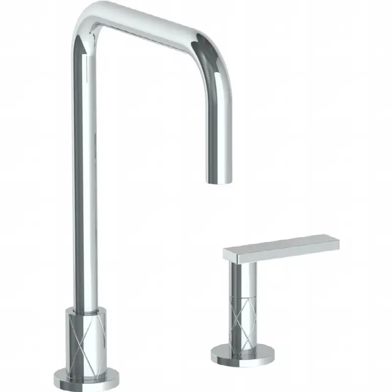 Deck Mounted 2 Hole Square Top Kitchen Faucet