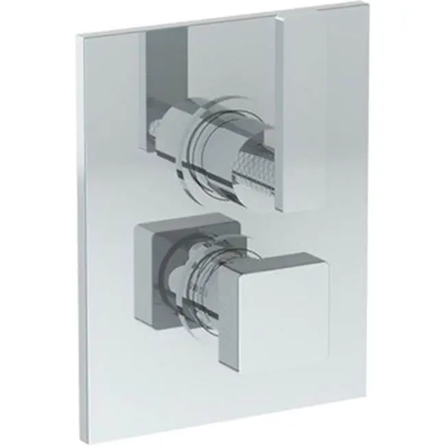 Wall Mounted Thermostatic Shower Trim with built-in control, 7 1/2" dia.