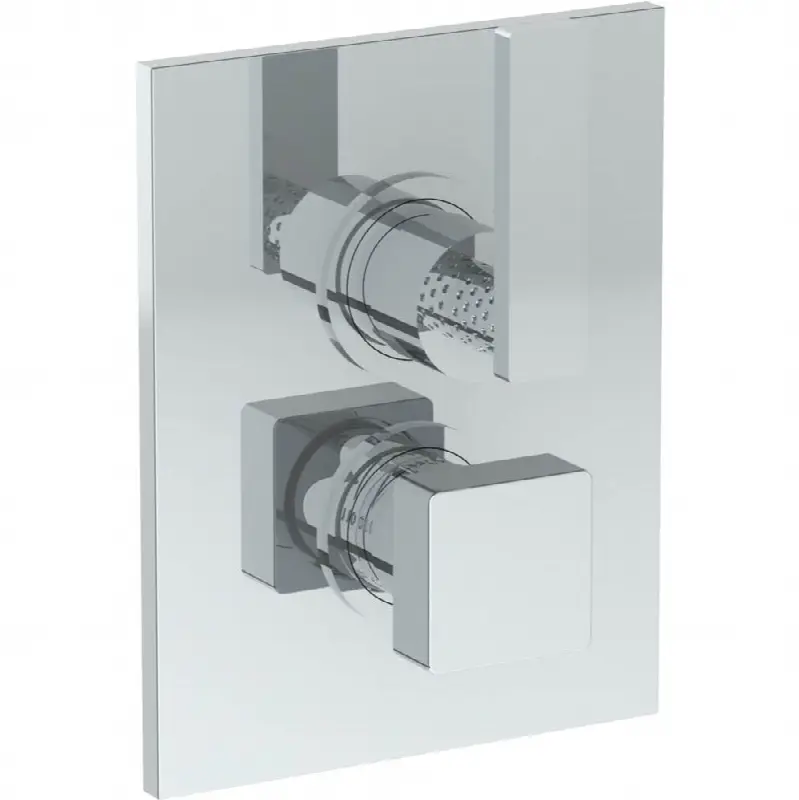 Wall Mounted Thermostatic Shower Trim with built-in control, 7 1/2" dia.