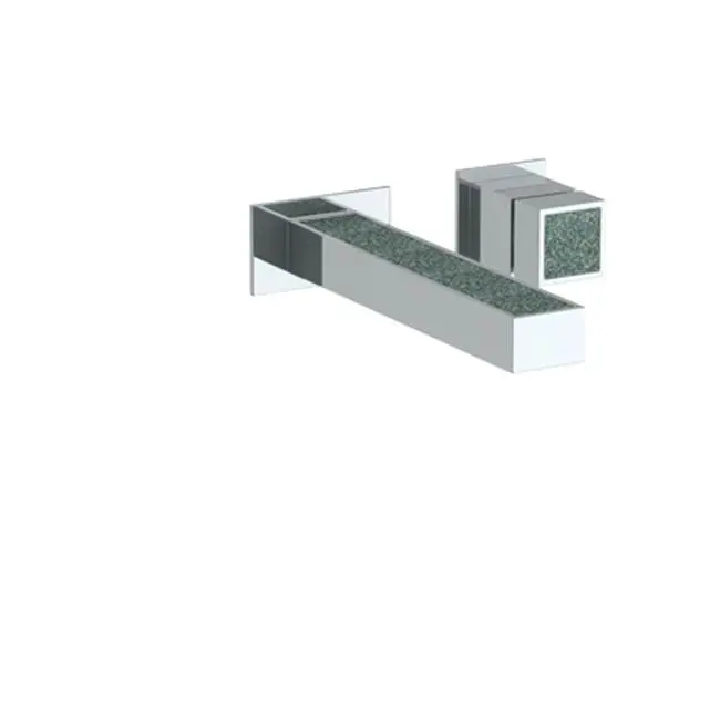 Wall Mounted 2 Hole Lavatory Set with 7 1/8" CTC Spout