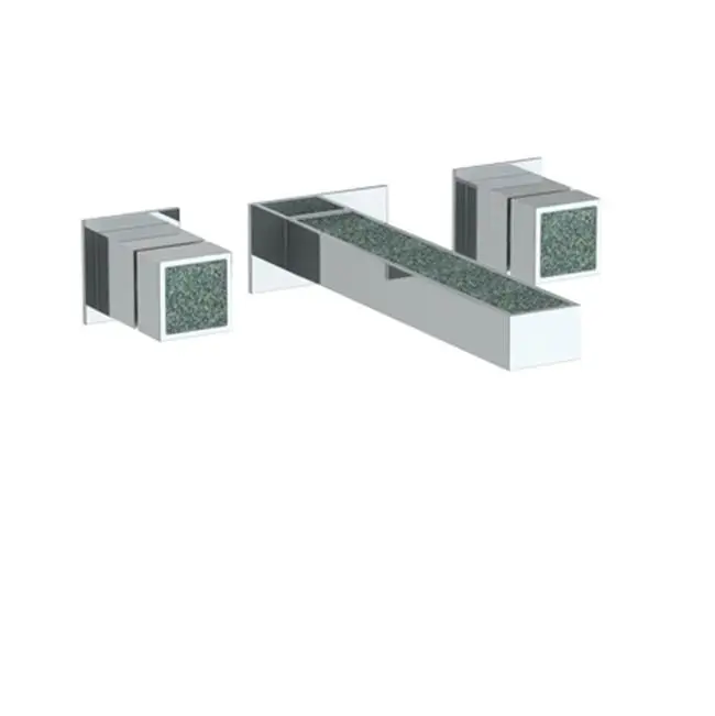 Wall Mounted 3 Hole Lavatory Set with 7 1/8" CTC Spout