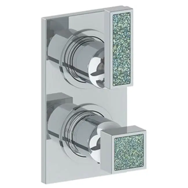 Wall Mounted Mini Thermostatic Shower Trim with built-in control, 3 1/2" X 8"