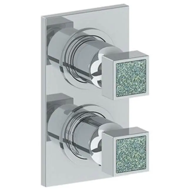 Wall Mounted Mini Thermostatic Shower Trim with built-in control, 3 1/2" X 8"