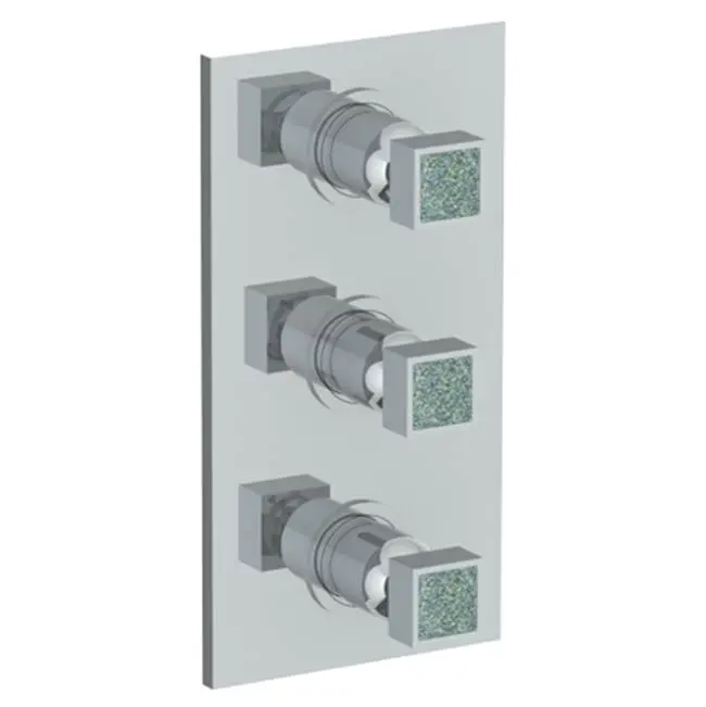 Wall Mounted Thermostatic Shower Trim with 2 built-in controls, 6 1/4" x 12"