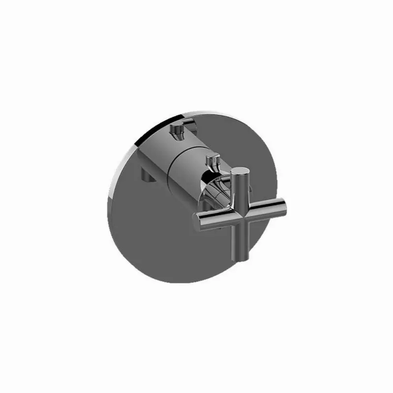 M.E./Terra Round M-Series Thermostatic Valve Trim Plate with Handle