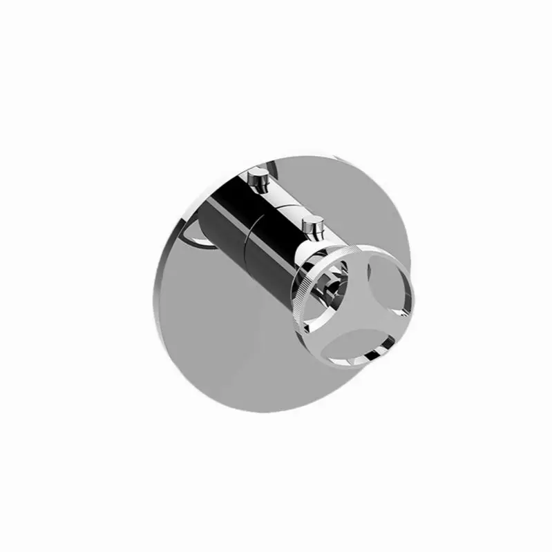 Harley Round M-Series Thermostatic Valve Trim Plate with Handle