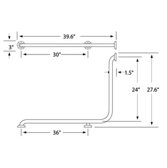 Corner Grab Bar- Loft