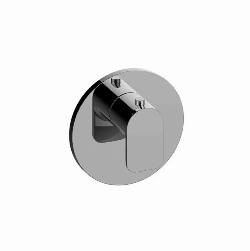 Sento Round M-Series Thermostatic Valve Trim Plate with Handle