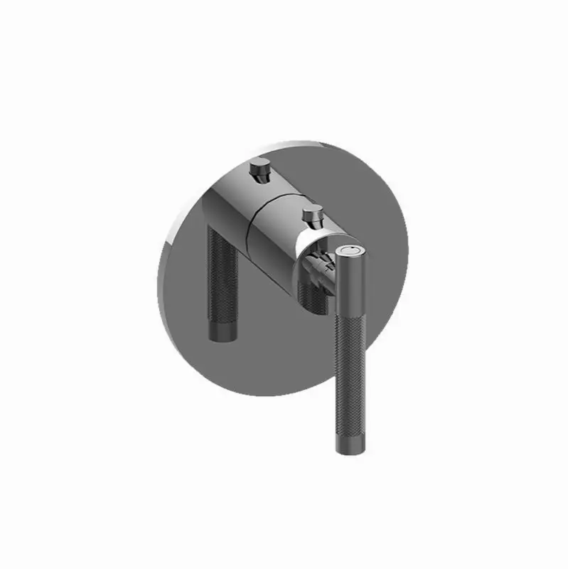 Harley Round M-Series Thermostatic Valve Trim Plate with Handle