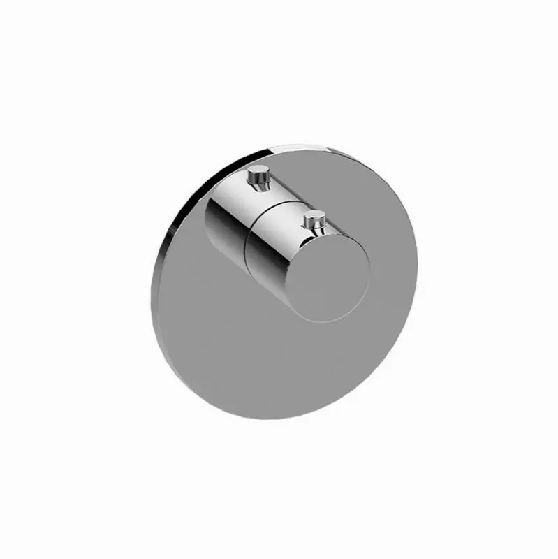 M.E. Round M-Series Thermostatic Valve Trim Plate with Handle