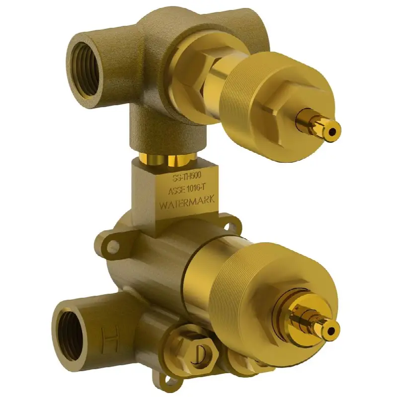 1/2" Mini Thermostatic Valve with Built-in Volume Control and 2-way Diverter