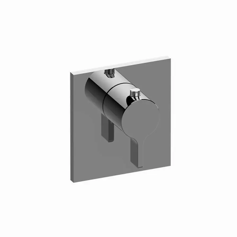 Terra Square M-Series Thermostatic Valve Trim Plate with Handle