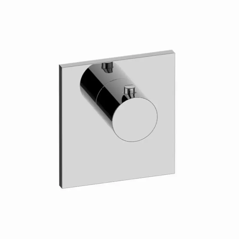 M.E. Square M-Series Thermostatic Valve Trim Plate with Handle