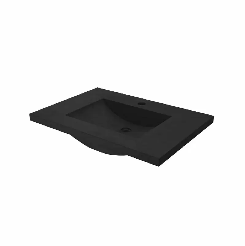 30" Palomar Vanity Top with Integral Sink in Charcoal - Single Faucet Cutout