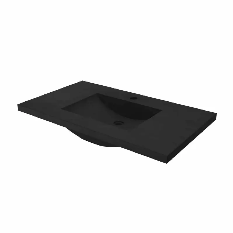 36" Palomar Vanity Top with Integral Sink in Charcoal - Single Faucet Cutout