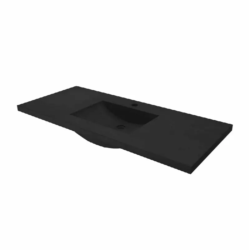 48" Palomar Vanity Top with Integral Sink in Charcoal - Single Faucet Cutout