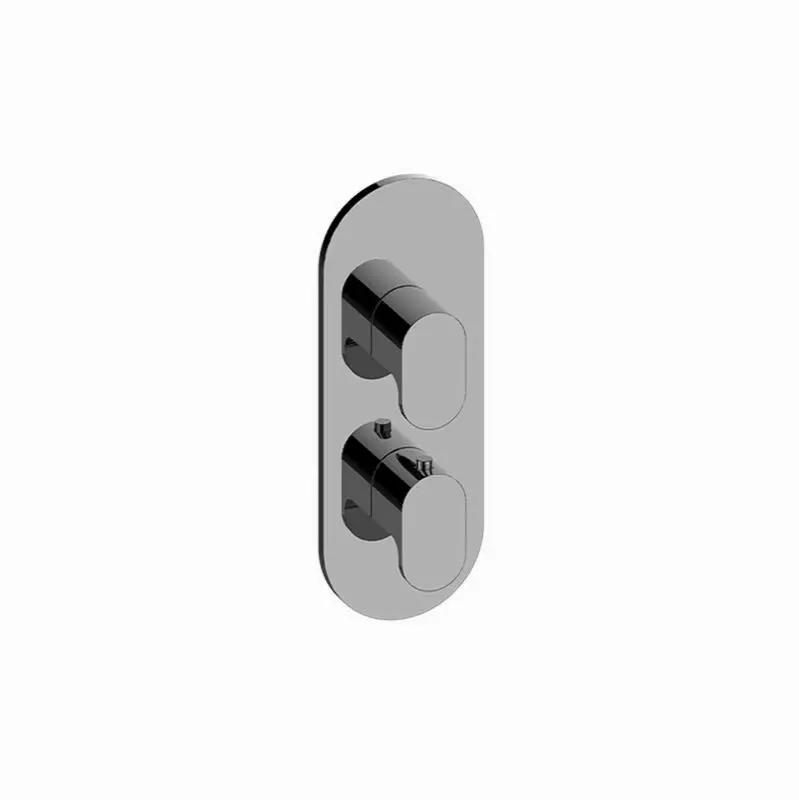 Ametis Round M-Series Valve Trim with Two Handles