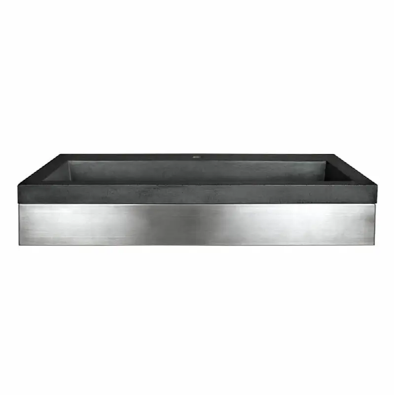 36" Zaca Vanity Base with NativeStone Trough in Slate