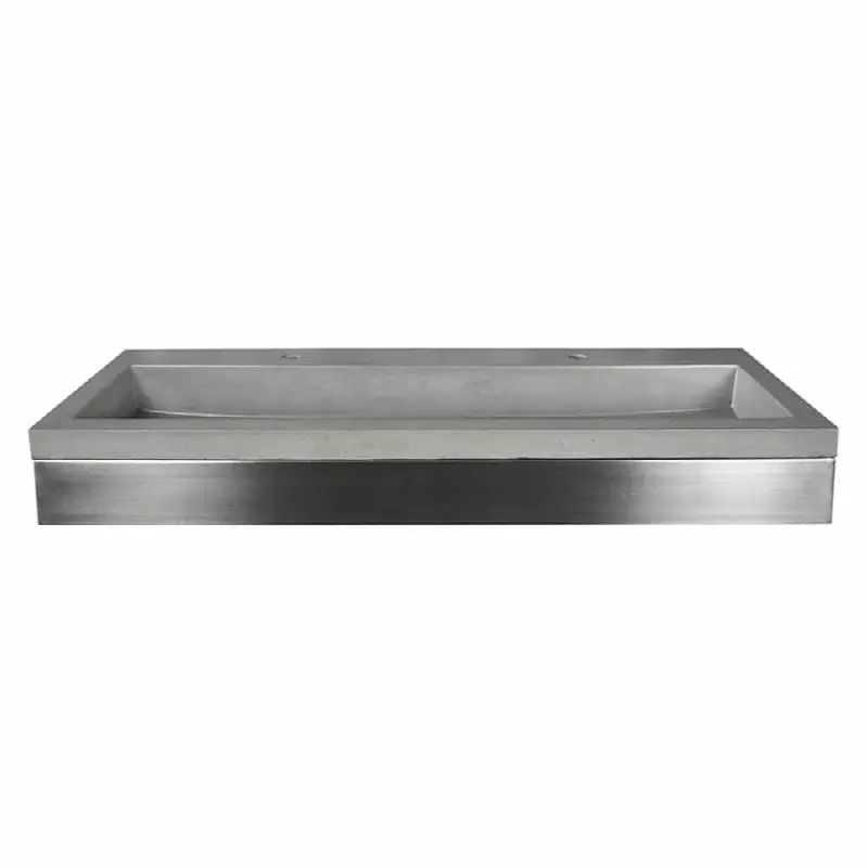 48" Zaca Vanity Base with NativeStone Trough in Ash