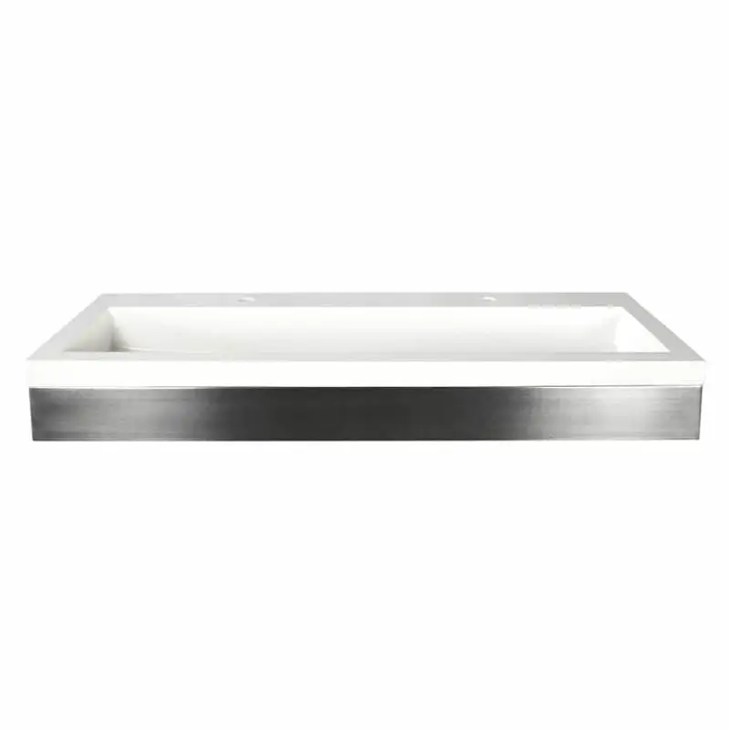 48" Zaca Vanity Base with NativeStone Trough in Pearl