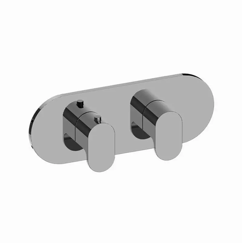 Ametis Round M-Series Valve Trim with Two Handles (Horizontal Orientation)
